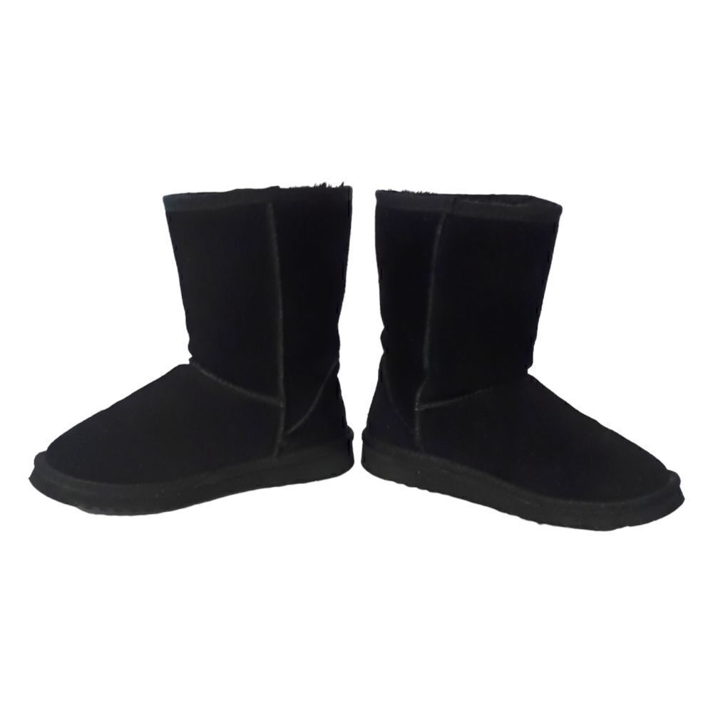 Ugg Classic Short Boot US Sz 7 Black Suede Wool Sheepskin Y2K Bootie Womens - Picture 8 of 16